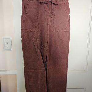 Cynthia Rowley Burgundy Straight Leg Pants